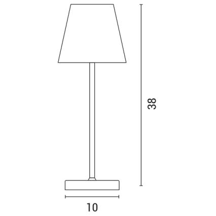 LED Zatemnitvena polnilna namizna svetilka na dotik LED/3,5W/5V 5200mAh siva