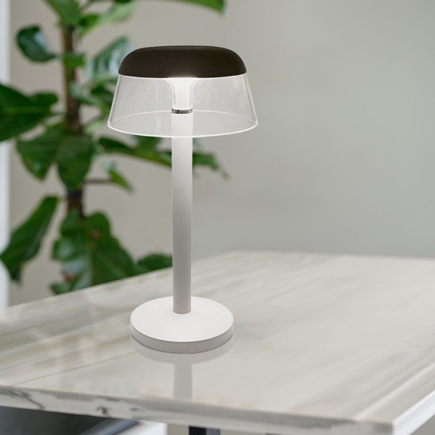 LED Zatemnitvena polnilna namizna svetilka na dotik LED/3W/5V 3000-6000K 1800 mAh bela