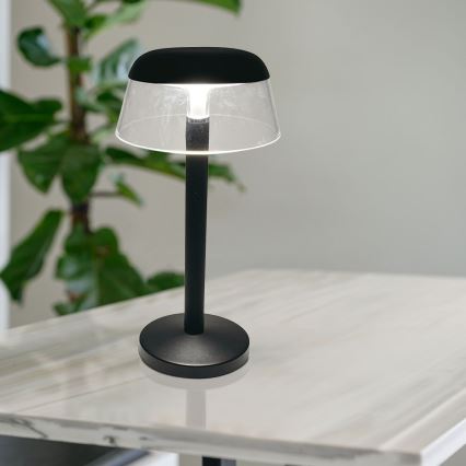 LED Zatemnitvena polnilna namizna svetilka na dotik LED/3W/5V 3000-6000K 1800 mAh črna
