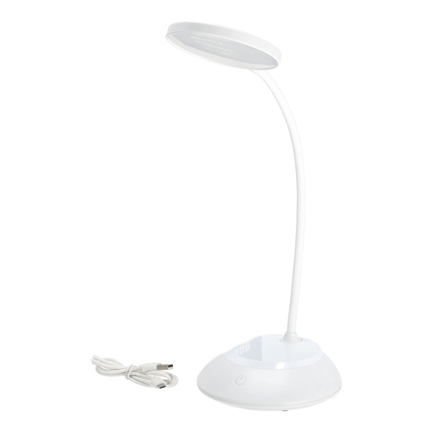 LED Zatemnitvena polnilna namizna svetilka VISUA LED/5W/5V 3000-5000K 1200 mAh bela