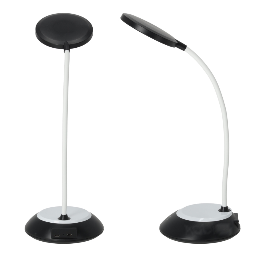 LED Zatemnitvena polnilna namizna svetilka VISUA LED/5W/5V 3000-5000K 1200 mAh črna