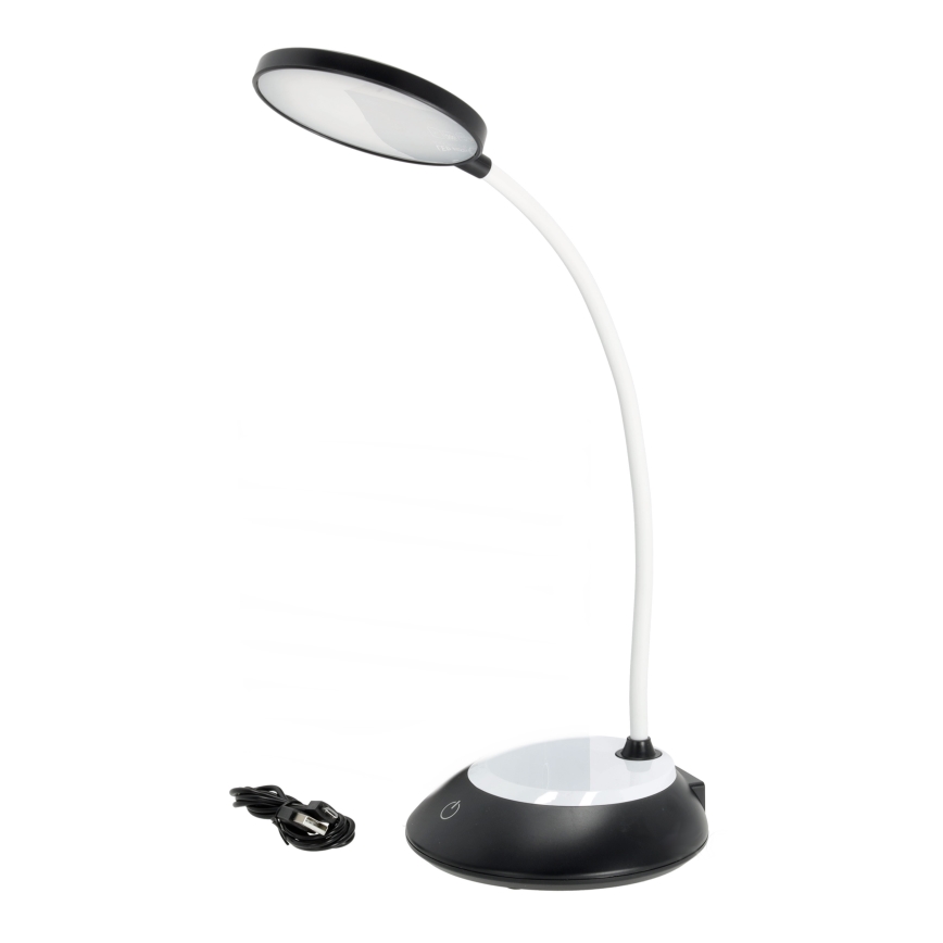 LED Zatemnitvena polnilna namizna svetilka VISUA LED/5W/5V 3000-5000K 1200 mAh črna