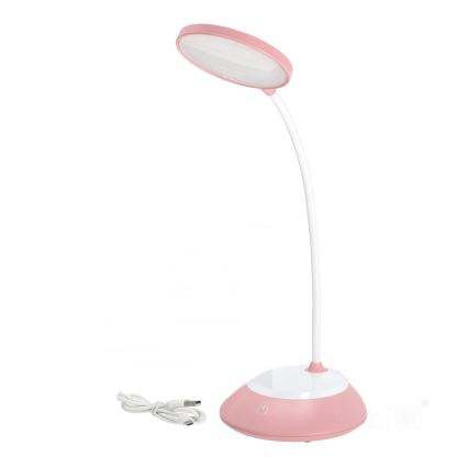 LED Zatemnitvena polnilna namizna svetilka VISUA LED/5W/5V 3000-5000K 1200 mAh roza