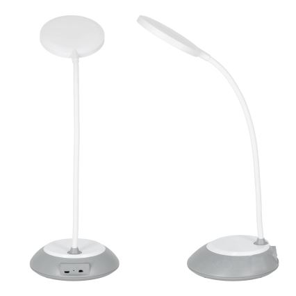LED Zatemnitvena polnilna namizna svetilka VISUA LED/5W/5V 3000-5000K 1200 mAh siva