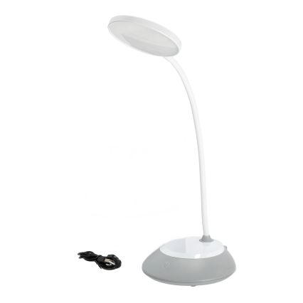 LED Zatemnitvena polnilna namizna svetilka VISUA LED/5W/5V 3000-5000K 1200 mAh siva