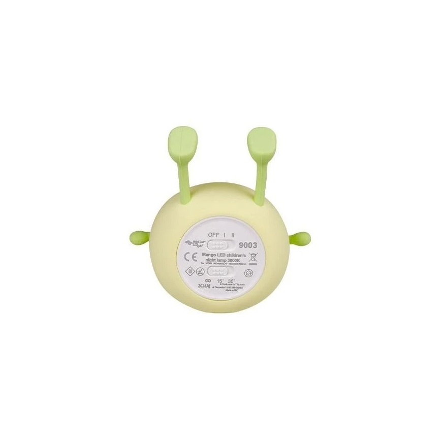 LED Zatemnitvena polnilna otroška nočna luč LED/1W/5V 3000K 800 mAh mango