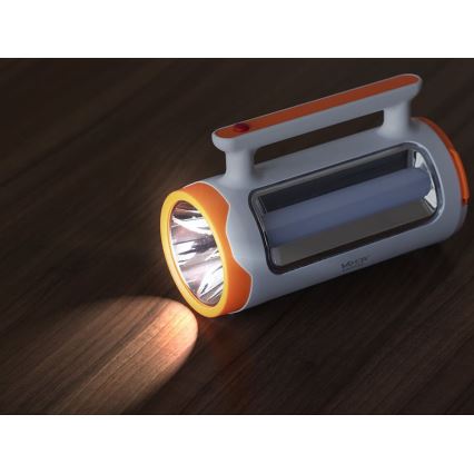 LED Zatemnitvena polnilna svetilka 2v1 s funkcijo power bank LED/5W/230V 3500 mAh