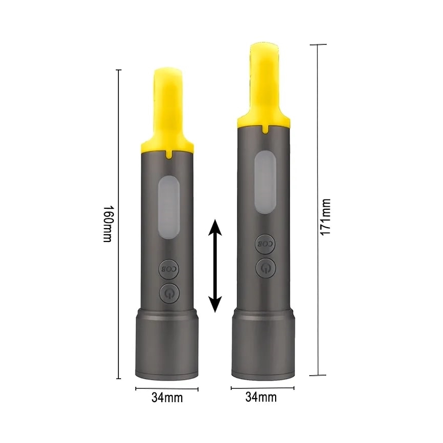 LED Zatemnitvena polnilna svetilka LED/10W/5V IPX4 1200 mAh 650 lm