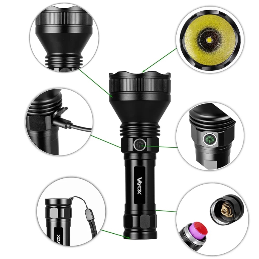 LED Zatemnitvena polnilna svetilka LED/20W/5V IPX5 1900 sijajni 5000 mAh