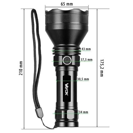 LED Zatemnitvena polnilna svetilka LED/20W/5V IPX5 1900 sijajni 5000 mAh