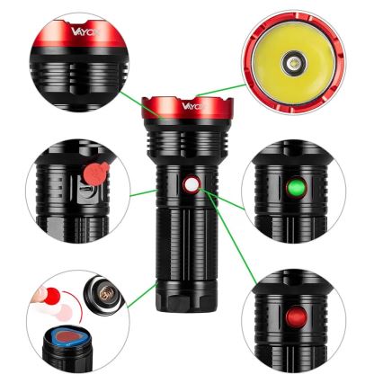 LED Zatemnitvena polnilna svetilka LED/20W/5V IPX5 2000 sijajni 6000 mAh