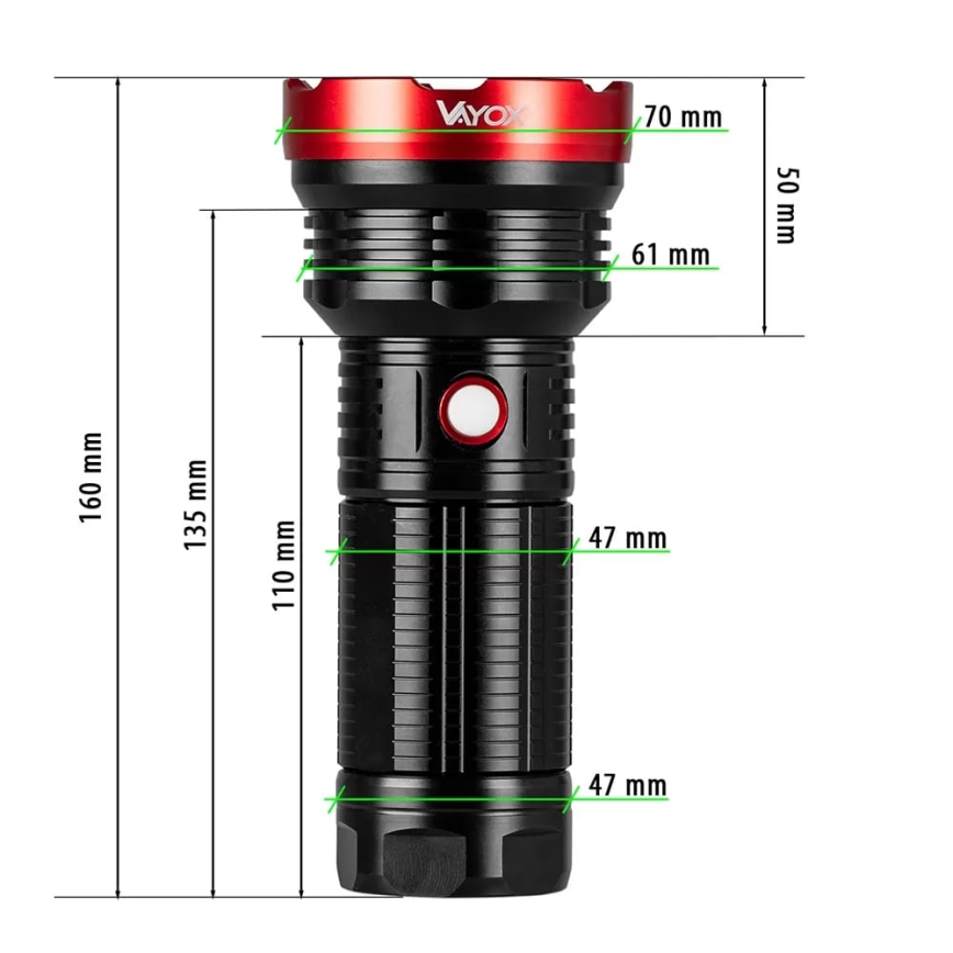 LED Zatemnitvena polnilna svetilka LED/20W/5V IPX5 2000 sijajni 6000 mAh