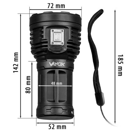 LED Zatemnitvena polnilna svetilka LED/5V IPX4 600 sijajni 1200 mAh