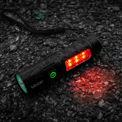 LED Zatemnitvena polnilna svetilka s rdeča luč LED/5W/5V IPX4 250 sijajni 2000 mAh