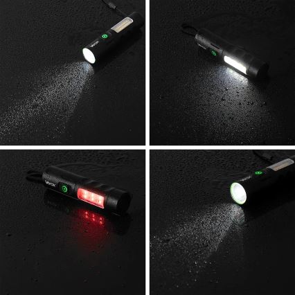LED Zatemnitvena polnilna svetilka s rdeča luč LED/5W/5V IPX4 250 sijajni 2000 mAh