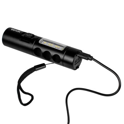 LED Zatemnitvena polnilna svetilka s rdeča luč LED/5W/5V IPX4 250 sijajni 2000 mAh