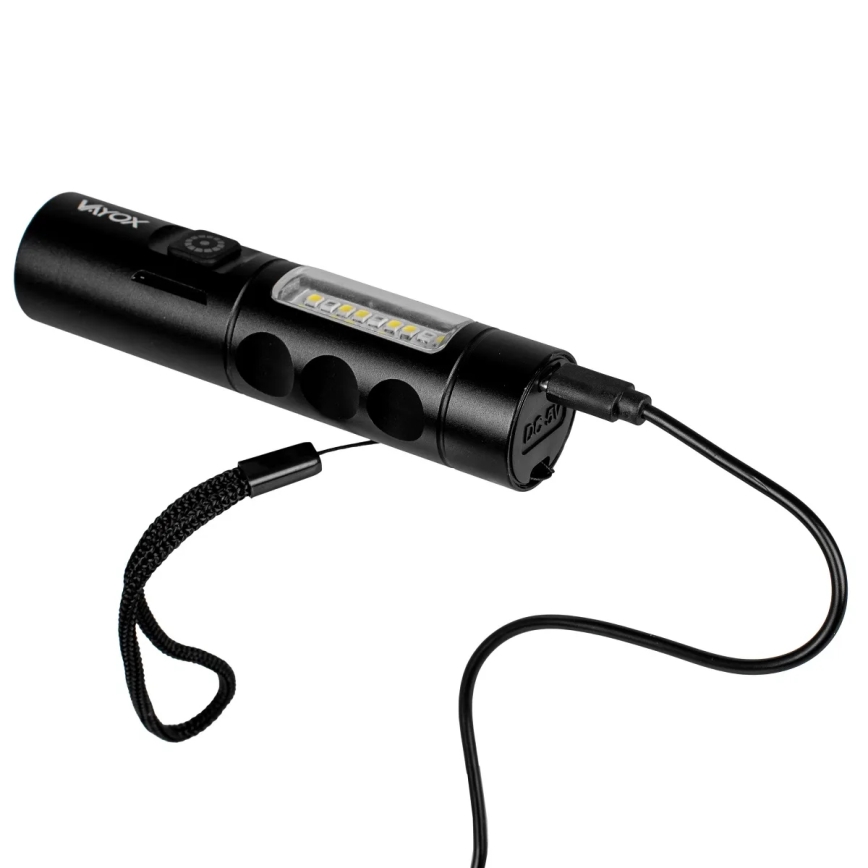 LED Zatemnitvena polnilna svetilka s rdeča luč LED/5W/5V IPX4 250 sijajni 2000 mAh