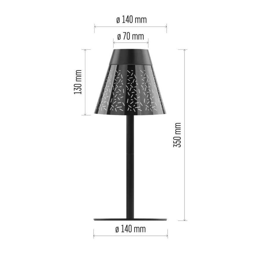 LED Zatemnitvena polnilna zunanja namizna svetilka LED/4,2W/5V 2200mAh IP44