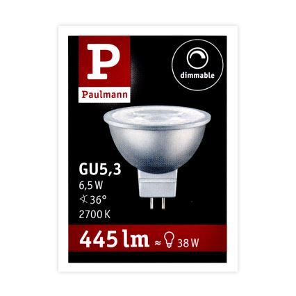 LED Zatemnitvena reflektorska žarnica GU5,3/6,5W/12V 2700K - Paulmann 28759