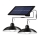 LED Zatemnitvena solarna lestenec na vrvici 2xLED/1,8W/3,7V IP44 6500K 2400 mAh + Daljinski upravljalnik