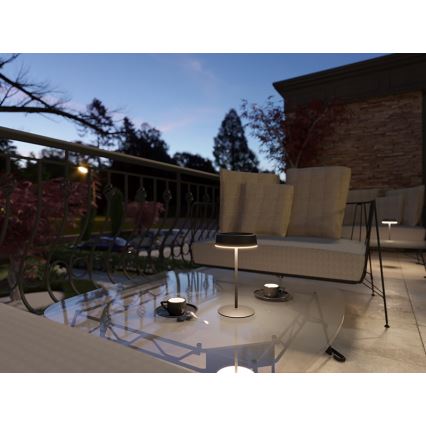 LED Zatemnitvena solarna polnilna namizna svetilka VIVIEN LED/3W/5V 2700K 1600 mAh IP54 črna