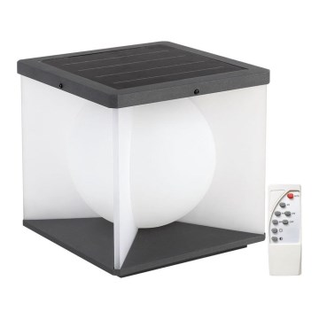 LED Zatemnitvena solarna stenska svetilka LED/3W/3,7V IP65 3000K + Daljinski upravljalnik