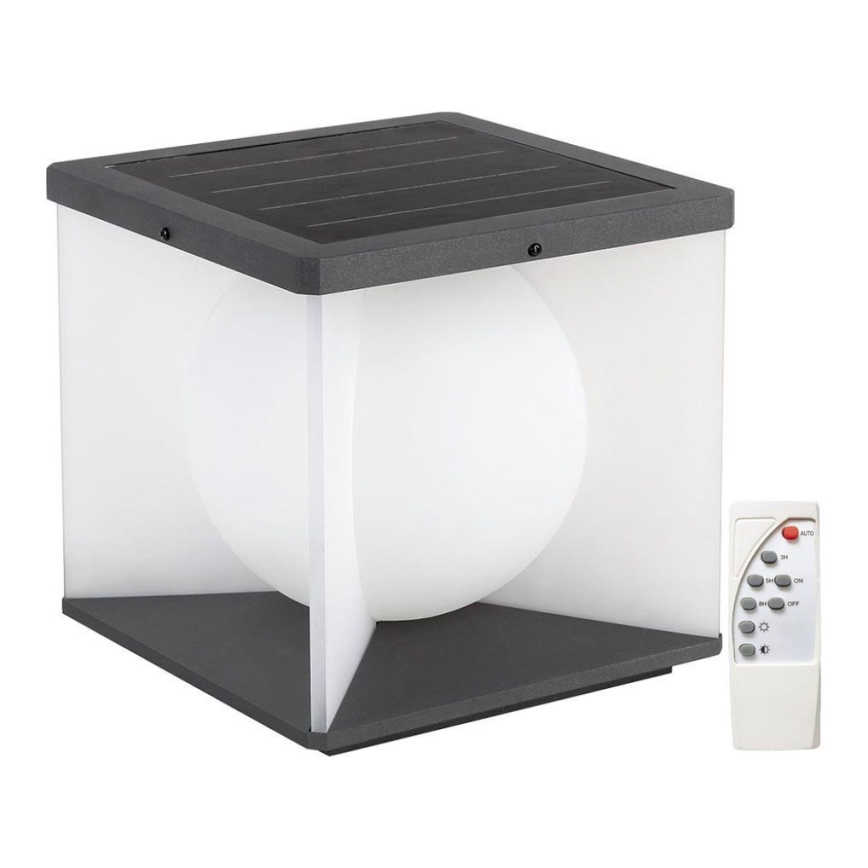 LED Zatemnitvena solarna stenska svetilka LED/3W/3,7V IP65 3000K + Daljinski upravljalnik