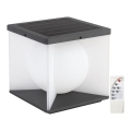 LED Zatemnitvena solarna stenska svetilka LED/8W/3,7V IP65 3000K 5200 mAh + Daljinski upravljalnik