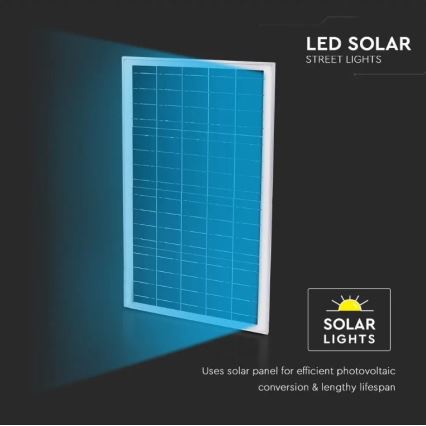 LED Zatemnitvena solarna ulica svetilka LED/50W/6,4V 4000K IP65 50000 mAh + Daljinski upravljalnik
