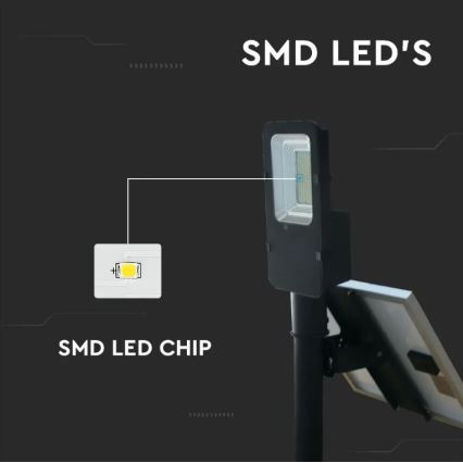 LED Zatemnitvena solarna ulica svetilka LED/50W/6,4V 4000K IP65 50000 mAh + Daljinski upravljalnik