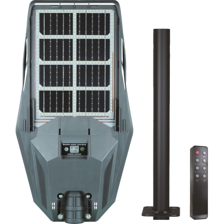 LED Zatemnitvena solarna ulica svetilka s senzorjem KERS LED/300W/3,2V 6500K 8000 mAh IP65 siva + Daljinski upravljalnik