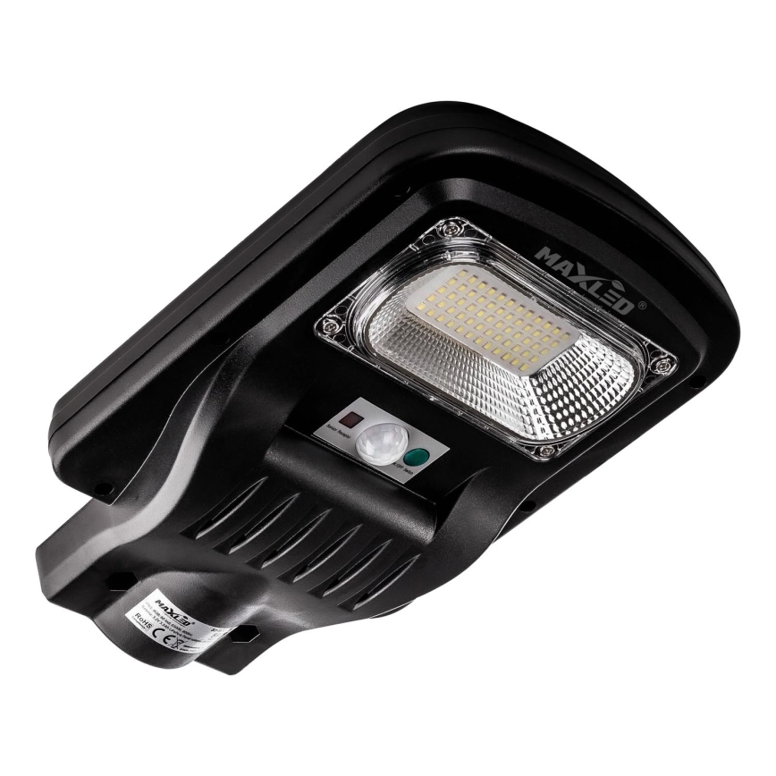 LED Zatemnitvena solarna ulica svetilka s senzorjem LED/150W/6V 6500K IP65 črna + Daljinski upravljalnik