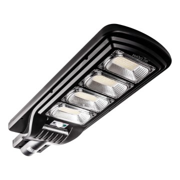 LED Zatemnitvena solarna ulica svetilka s senzorjem LED/240W/6V 6500K IP65 črna + Daljinski upravljalnik
