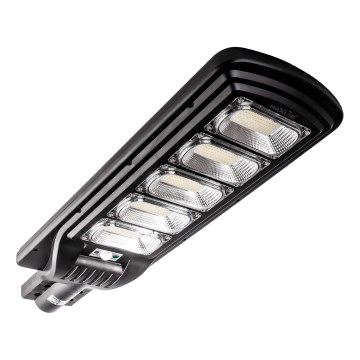 LED Zatemnitvena solarna ulica svetilka s senzorjem LED/300W/6V 6500K IP65 črna + Daljinski upravljalnik