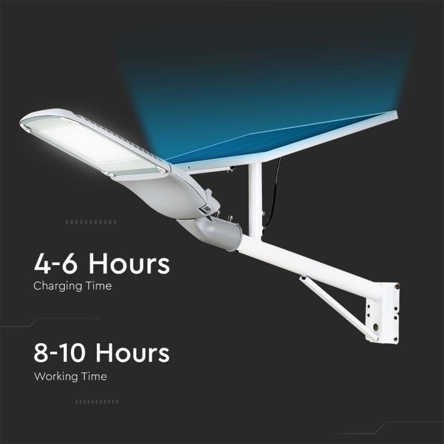 LED Zatemnitvena solarna ulična svetilka SAMSUNG CHIP LED/50W/6,4V 6000K IP65 30000 mAh + Daljinski upravljalnik