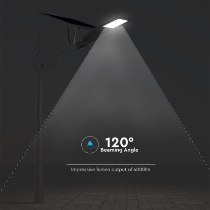 LED Zatemnitvena solarna ulična svetilka SAMSUNG CHIP LED/50W/6,4V 6000K IP65 30000 mAh + Daljinski upravljalnik