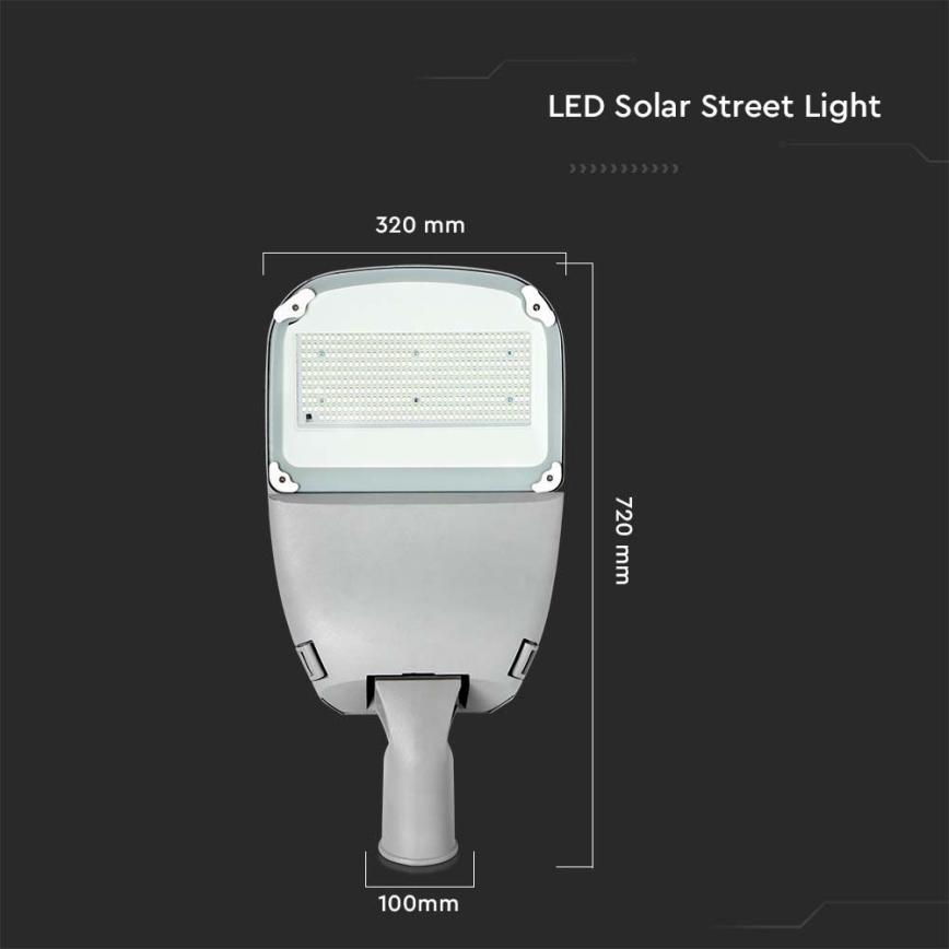 LED Zatemnitvena solarna ulična svetilka SAMSUNG CHIP LED/50W/6,4V 6000K IP65 30000 mAh + Daljinski upravljalnik