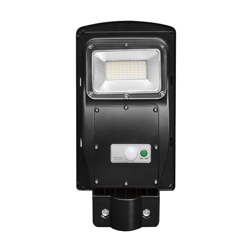 LED Zatemnitvena solarna ulična svetilka s senzorjem gibanja in mraka LED/6W/3,2V 6000K IP65 5000 mAh črna + Daljinski upravljalnik