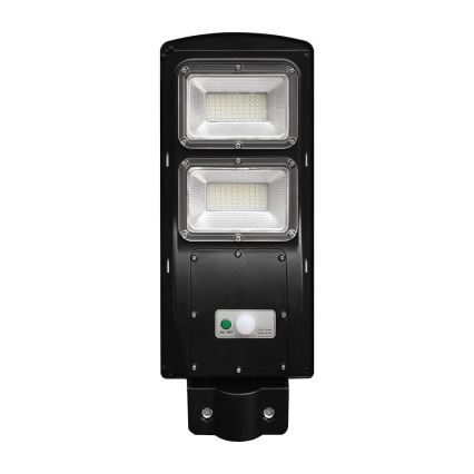 LED Zatemnitvena solarna ulična svetilka s senzorjem gibanja in mraka LED/8W/3,2V 6000K IP65 9000 mAh črna + Daljinski upravljalnik