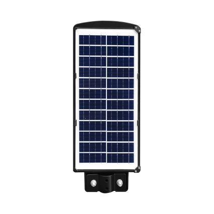 LED Zatemnitvena solarna ulična svetilka s senzorjem gibanja in mraka LED/8W/3,2V 6000K IP65 9000 mAh črna + Daljinski upravljalnik