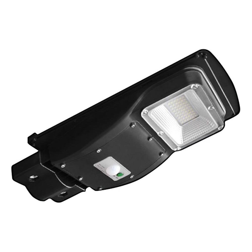 LED Zatemnitvena solarna ulična svetilka s senzorjem gibanja in mraka LED/6W/3,2V 6000K IP65 5000 mAh črna + Daljinski upravljalnik