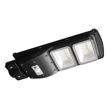 LED Zatemnitvena solarna ulična svetilka s senzorjem gibanja in mraka LED/8W/3,2V 6000K IP65 9000 mAh črna + Daljinski upravljalnik
