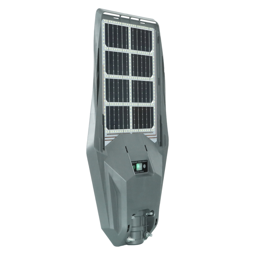 LED Zatemnitvena solarna ulična svetilka s senzorjem gibanja in mraka KERS LED/300W/3,2V 6500K 8000 mAh IP65 siva + Daljinski upravljalnik