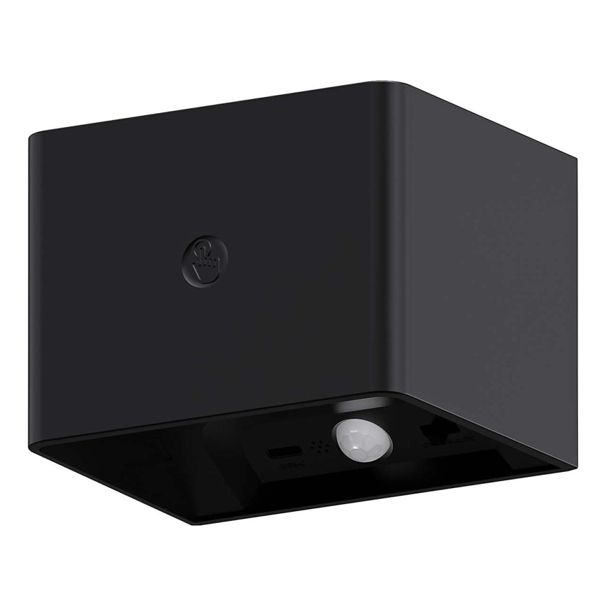 LED Zatemnitvena stenski na dotik svetel s senzorjem MIRI LED/2,5W/3,7V 3000/4000/6400K 4000 mAh črna
