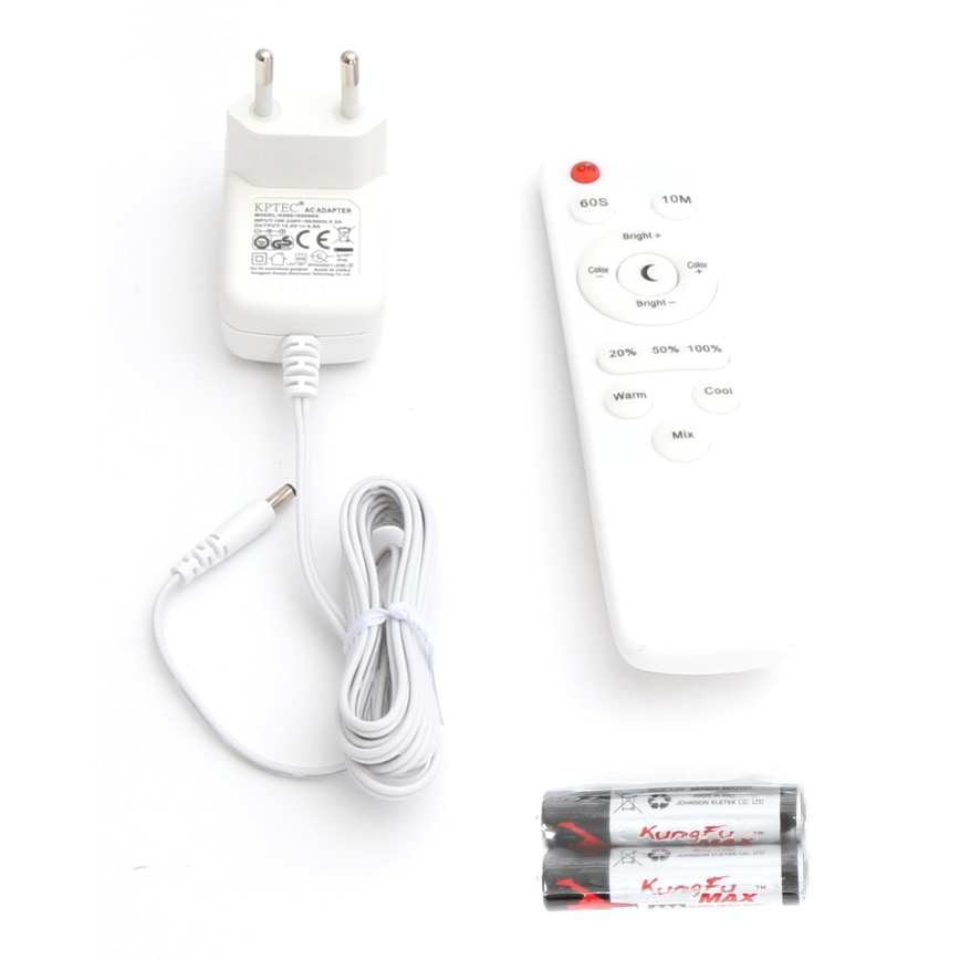 LED Zatemnitvena stoječa svetilka LED/9W/230V 3000-6500K bela + Daljinski upravljalnik