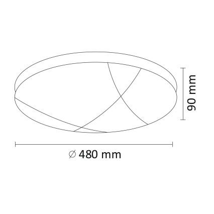 LED Zatemnitvena stropna svetilka ATLAS LED/72W/230V 3000-6500K + Daljinski upravljalnik