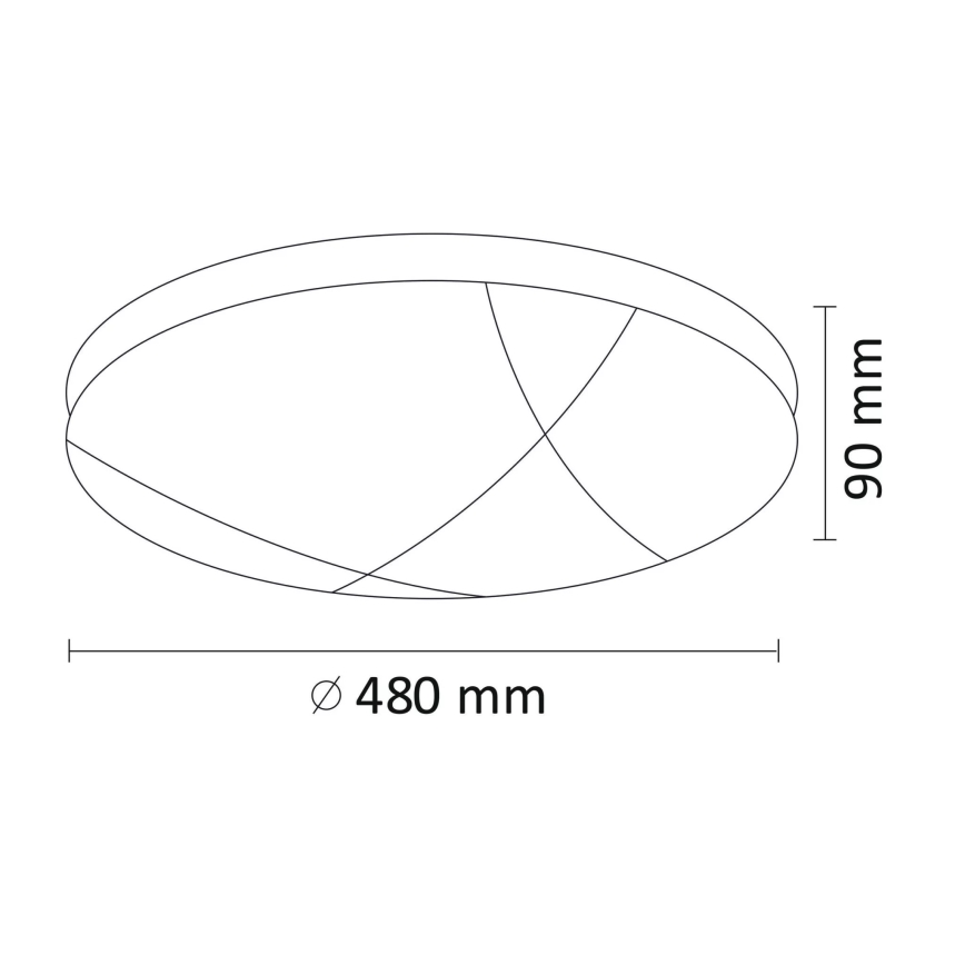 LED Zatemnitvena stropna svetilka ATLAS LED/72W/230V 3000-6500K + Daljinski upravljalnik