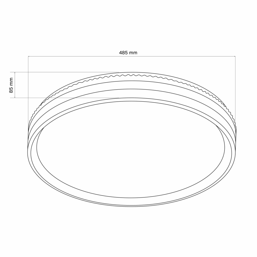 LED Kopalniška zatemnitvena stropna svetilka BARBARA LED/72W/230V pr. 48,5 cm 3000-6000K IP44 + Daljinski upravljalnik