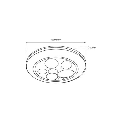 LED Zatemnitvena stropna svetilka BUBBLES LED/30W/230V 3000-6000K + Daljinski upravljalnik