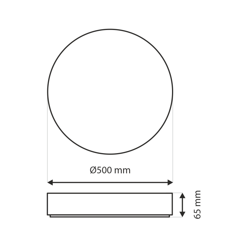 LED Zatemnitvena stropna svetilka DRINA LED/36W/230V 2700-6500K pr. 50 cm + Daljinski upravljalnik